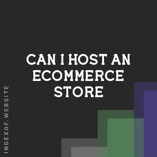 Can I host an eCommerce store? Banners