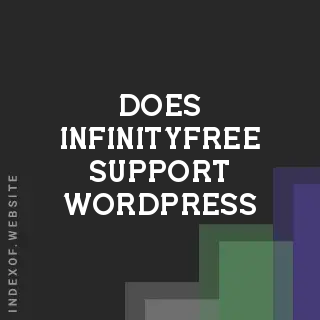 Does InfinityFree support WordPress? Banners