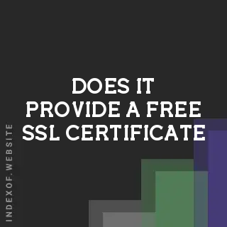 Does it provide a free SSL certificate? Banners