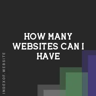 How many websites can I have? Banners